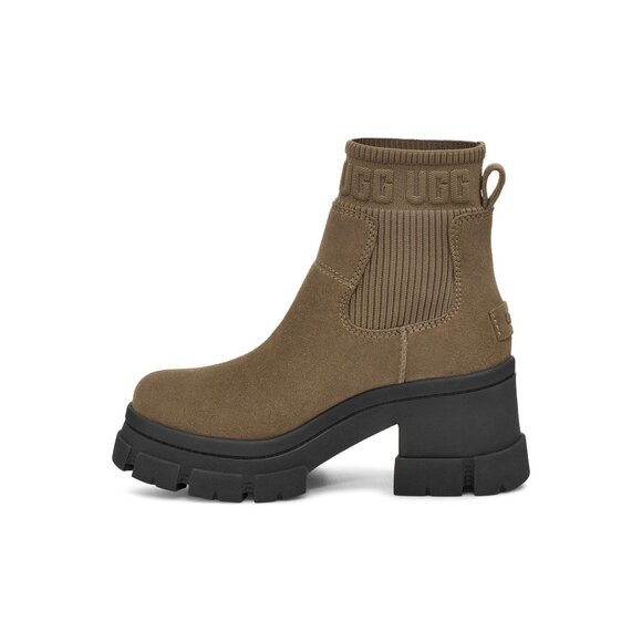 🆕UGG Brooklyn Platform Chelsea Leather Boot Hickory 7.5 - Picture 4 of 12